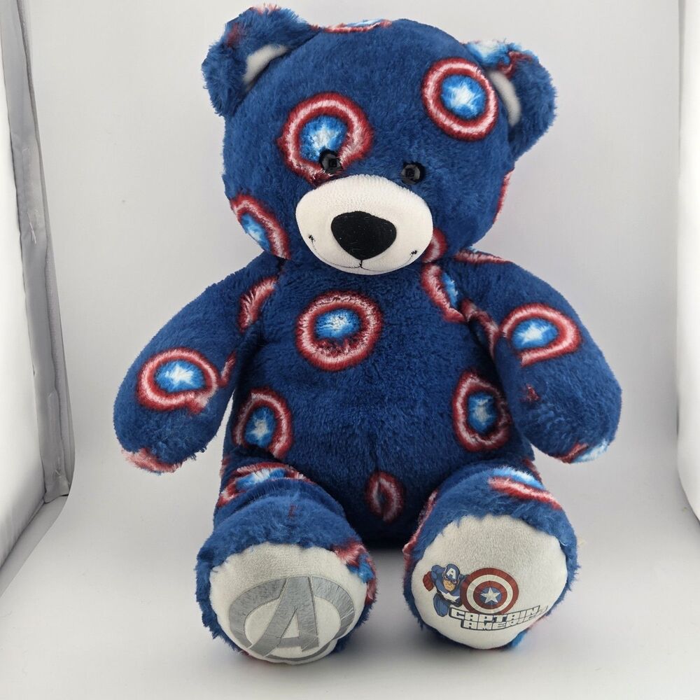 Build A Bear Captain America 2018 Plush 17inch Marvel Avengers Teddy Bear